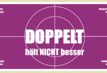 Doppelt hält NICHT besser Doppelt hält NICHT besser