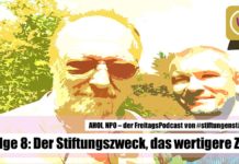 Der Stiftungszweck das wertigere Ziel Podcast AHOI NPO Folge 8 - Der Stiftungszweck das wertigere Ziel
