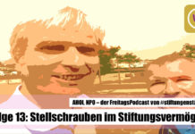 Stellschrauben im Stiftungsvermögen bitte jetzt drehen Podcast AHOI NPO Folge 13 - Stellschrauben im Stiftungsvermögen