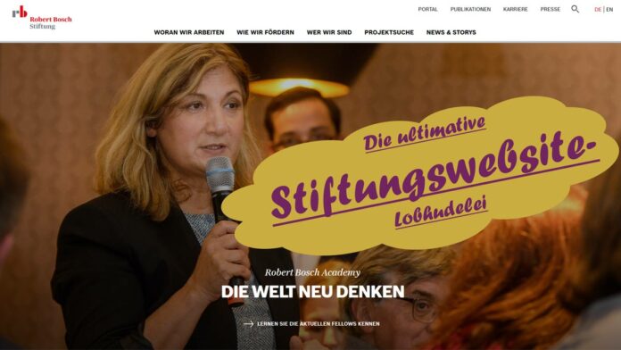 Stiftungswebsitelobhudelei Bosch-Stiftung