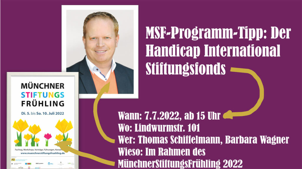 MSF-Programm-Tipp: Der Handicap International Stiftungsfonds