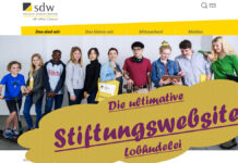 Diese Stiftungswebsite bildet Lobhudelei Stiftung der Deutschen Wirtschaft