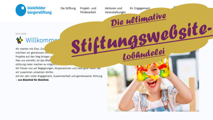 Stiftungswebsite Bielefelder Bürgerstiftung